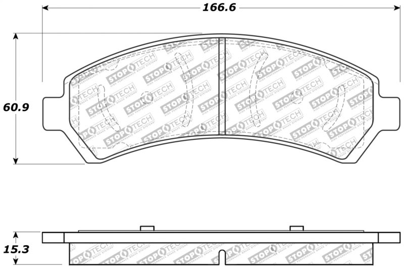 Stoptech 309.07260 | StopTech Sport Brake Pads Chevrolet Blazer, Front; 1997-2005