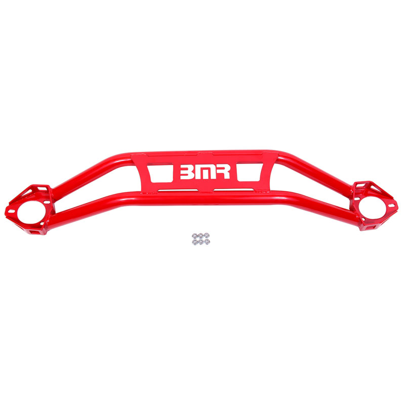 BMR Suspension stb110r | BMR 08-18 Dodge Challenger Front Strut Tower Brace - Red (Twin Tube Design); 2008-2018