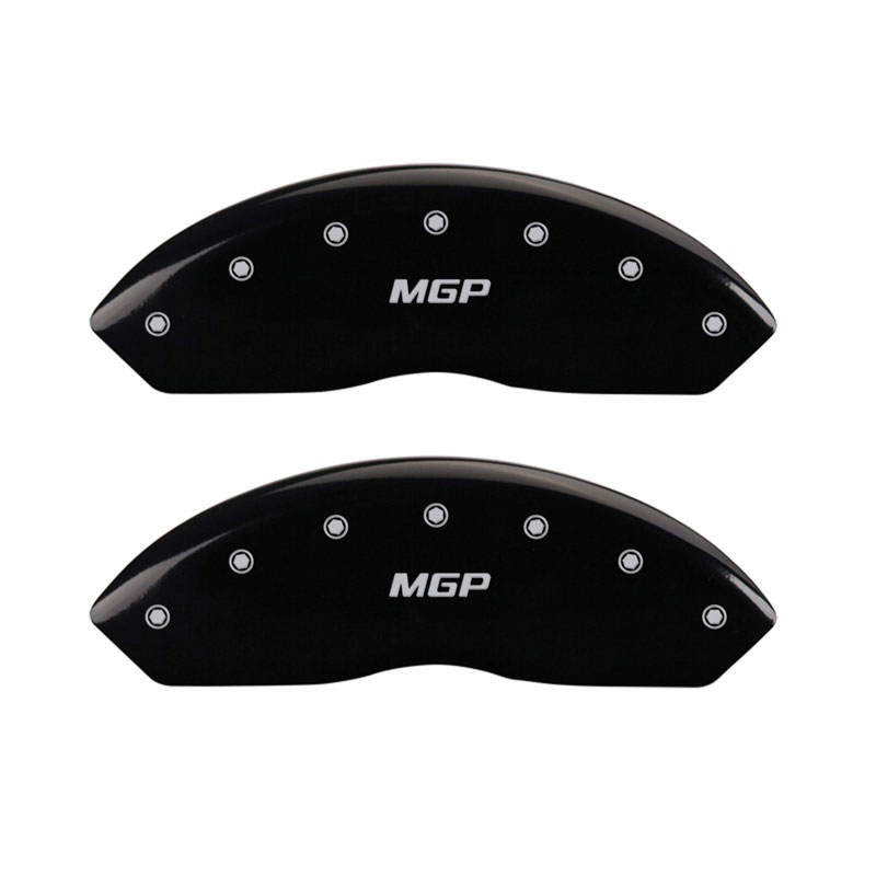 MGP 14212FMGPBK | MGP Front set 2 Caliper Covers Engraved Front MGP Black finish silver ch; 1997-2000