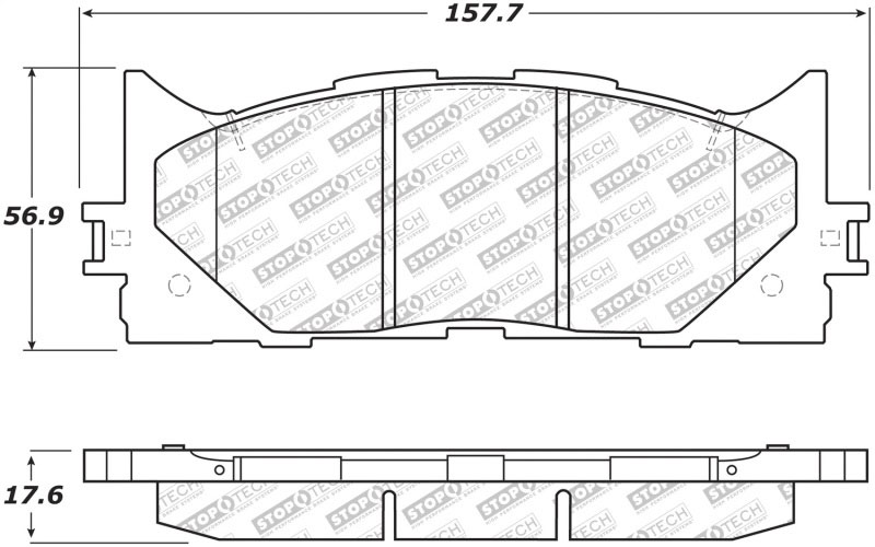 Stoptech 305.12930 | StopTech Street Select Brake Pads Lexus ES350, Front; 2007-2015