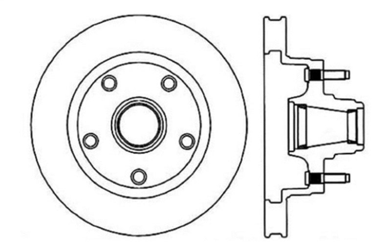 Stoptech 127.65001R | StopTech Ford E-100 Econoline Club Wagon Sport Drilled/Slotted Rotor, Front Right; 1975-1983