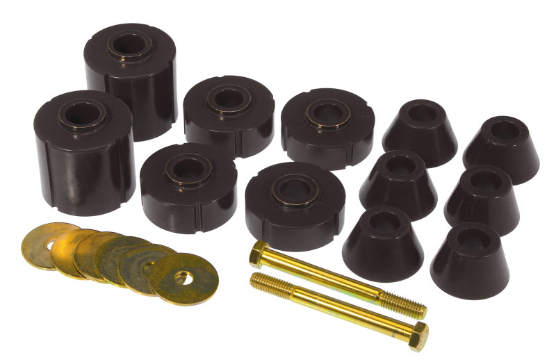 Prothane 7-104-BL | 73-80 GM Body Mount 12 Bushing Kit - Black; 1973-1980