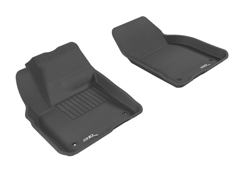 3D Maxpider l1vv00711509 | 3D MAXpider 2007-2013 Volvo C30 Kagu 1st Row Floormat - Black; 2007-2013