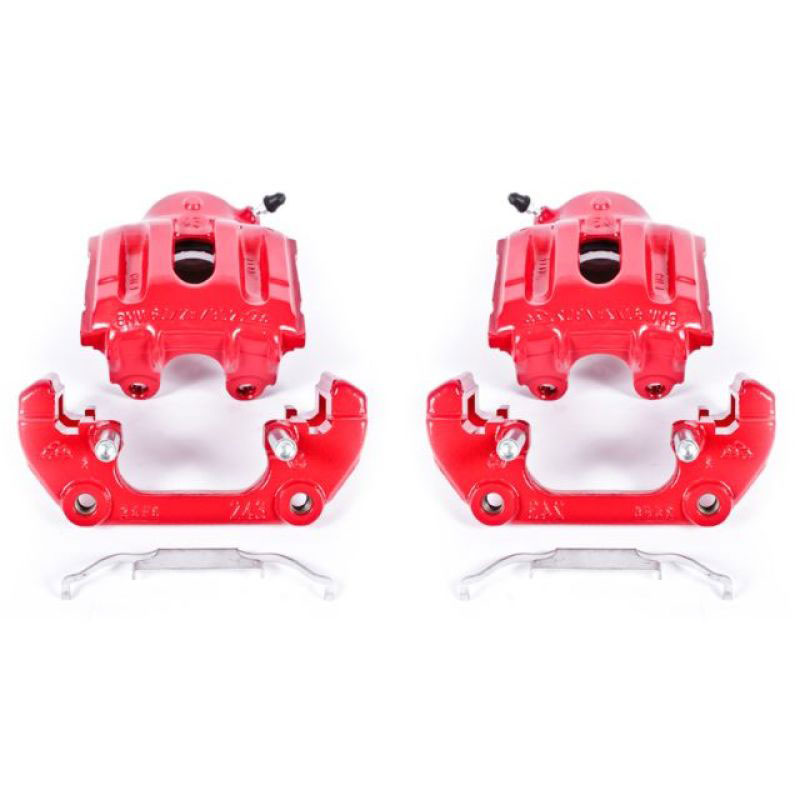 PowerStop s1176 | Power Stop 94-95 BMW 540i Front Red Calipers w/Brackets - Pair; 1994-1995