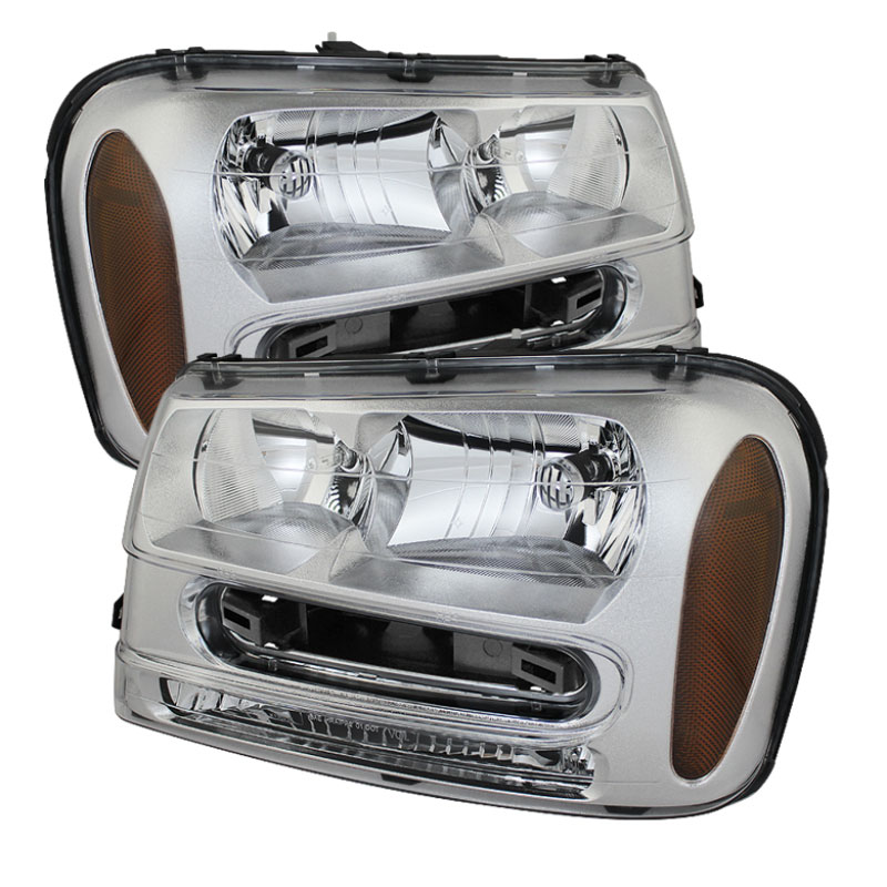 SPYDER 9023545 | Xtune Chevy Trailblazer 02-09 Crystal Headlights Chrome HD-JH-CTB02-AM-C; 2002-2009