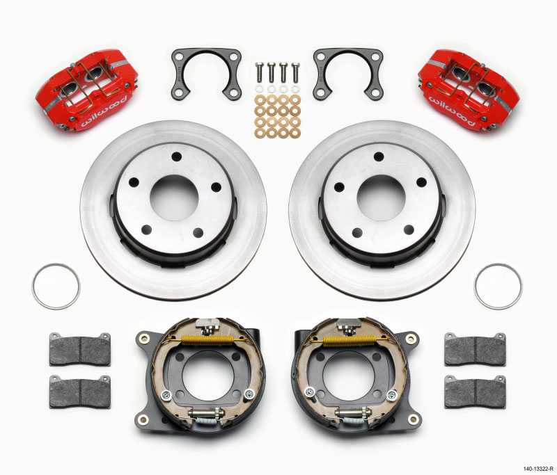 Wilwood 140-13322-r | Dynapro Lug Mount P/S Park Brake Kit Red Big Ford 2.36in Off Bronco 5 x 5.50; 1965-1977