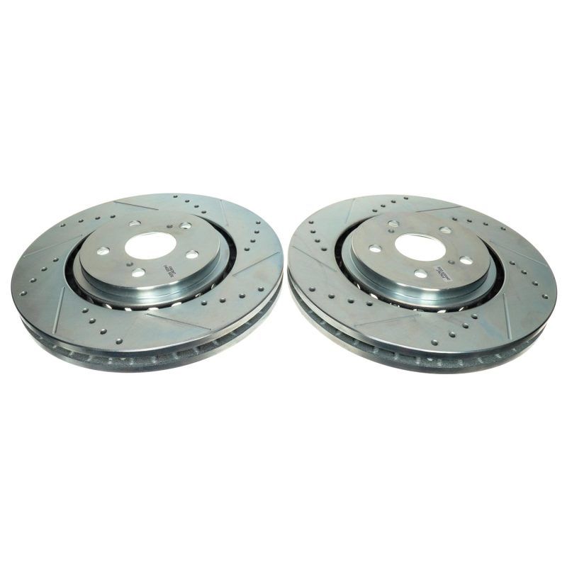 PowerStop jbr1797xpr | Power Stop 21-22 Toyota Sienna Front Drilled & Slotted Rotor - Pair; 2021-2022