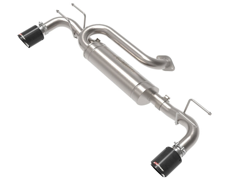 aFe 49-37023-c | 19-22 Mazda 3 L4 2.5L Takeda 3in to 2-1/2in 304 SS Axle-Back Exhaust w/ Carbon Fiber Tip; 2019-2022