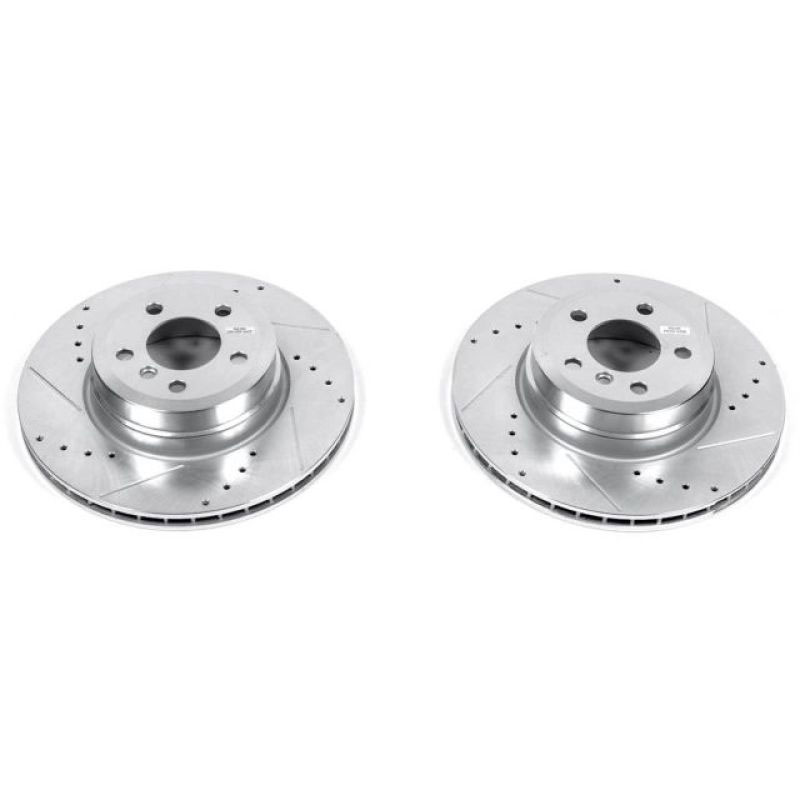 PowerStop ebr1032xpr | Power Stop 07-18 BMW X5 Rear Evolution Drilled & Slotted Rotors - Pair; 2007-2018