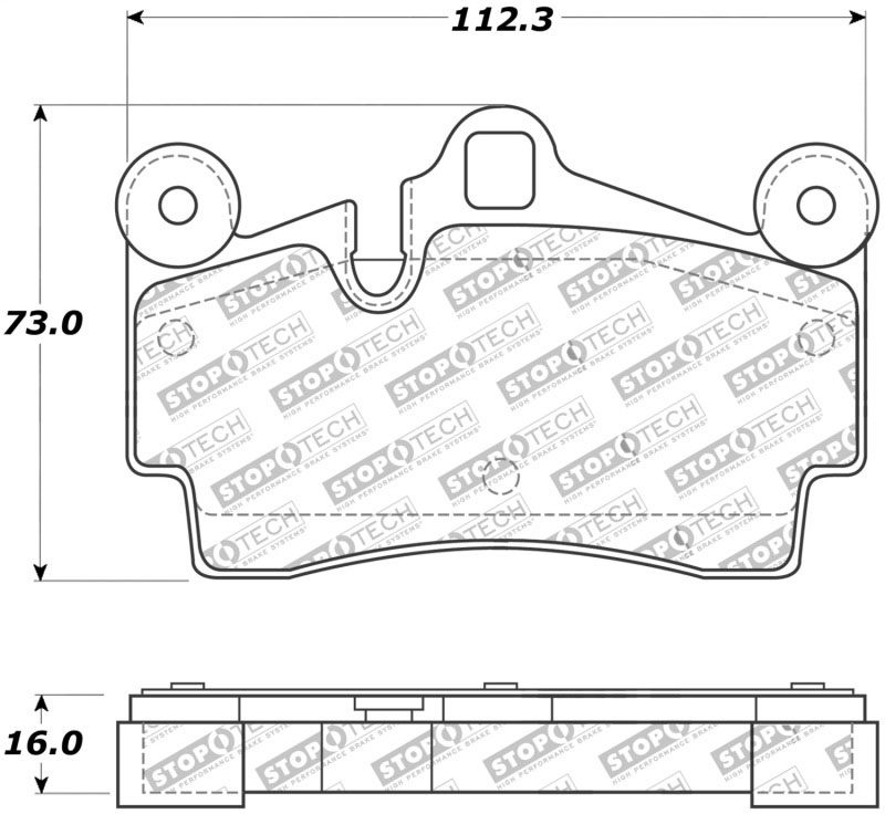 Stoptech 308.09780 | StopTech Street Brake Pads Porsche Cayenne, Rear; 2004-2006