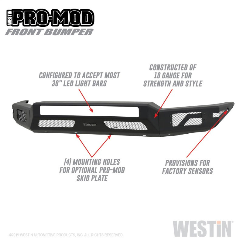 Westin 58-41045 | 16-20 Toyota Tacoma Pro-Mod Front Bumper; 2016-2020