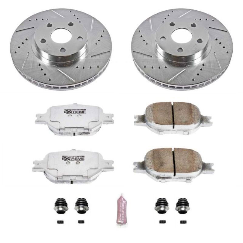 PowerStop k2313-26 | Power Stop 05-10 Scion tC Front Z26 Street Warrior Brake Kit; 2005-2010