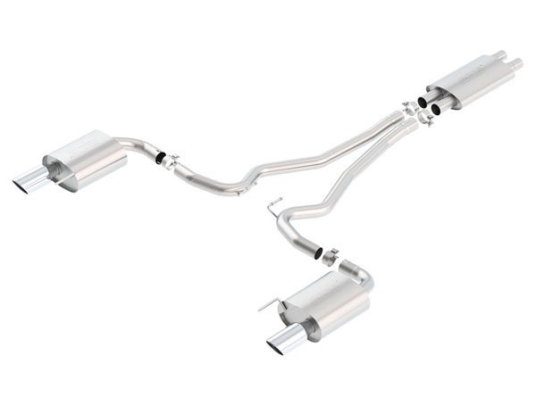 Borla 140589 - Borla Ford Mustang Touring Cat-Back Exhaust System, GT ...