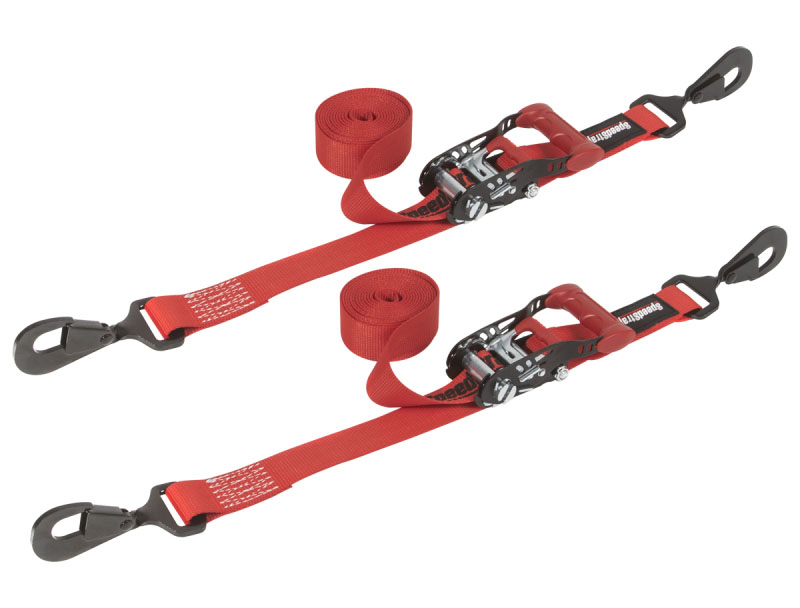 SpeedStrap 152132 | 1 1/2In x 10Ft Ratchet Tie-Down (2 Pack) - Red