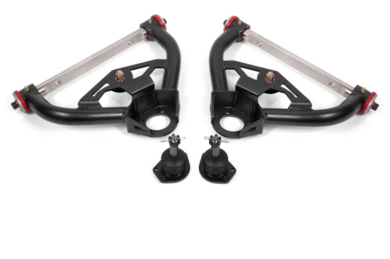 BMR Suspension aa012h | BMR 78-87 G-Body Non-Adj. Upper A-Arms (Polyurethane) - Black Hammertone; 1978-1987