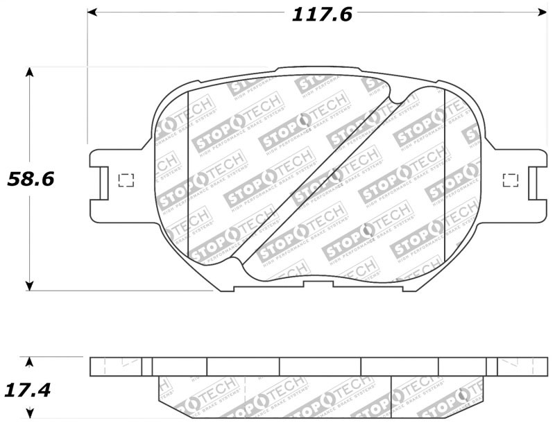 Stoptech 309.08170 | StopTech Sport Brake Pads Scion tC, Front; 2005-2010