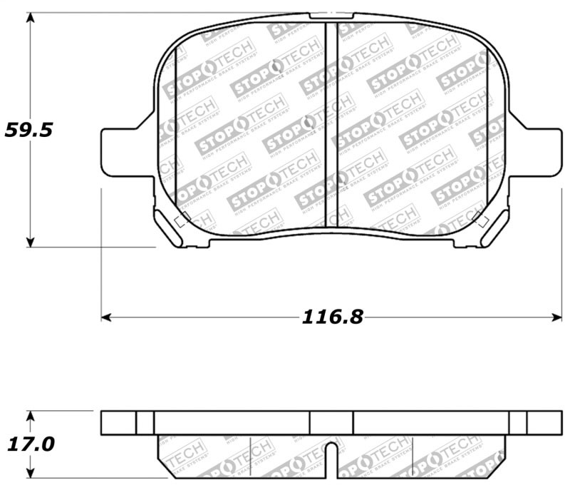 Stoptech 309.07070 | StopTech Sport Brake Pads Toyota Solara, Front; 1999-2003