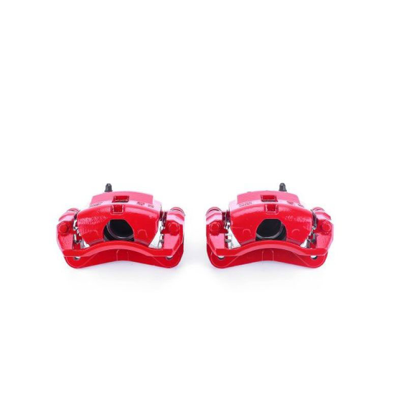 PowerStop s2918 | Power Stop 03-05 Kia Rio Front Red Calipers w/Brackets - Pair; 2003-2005