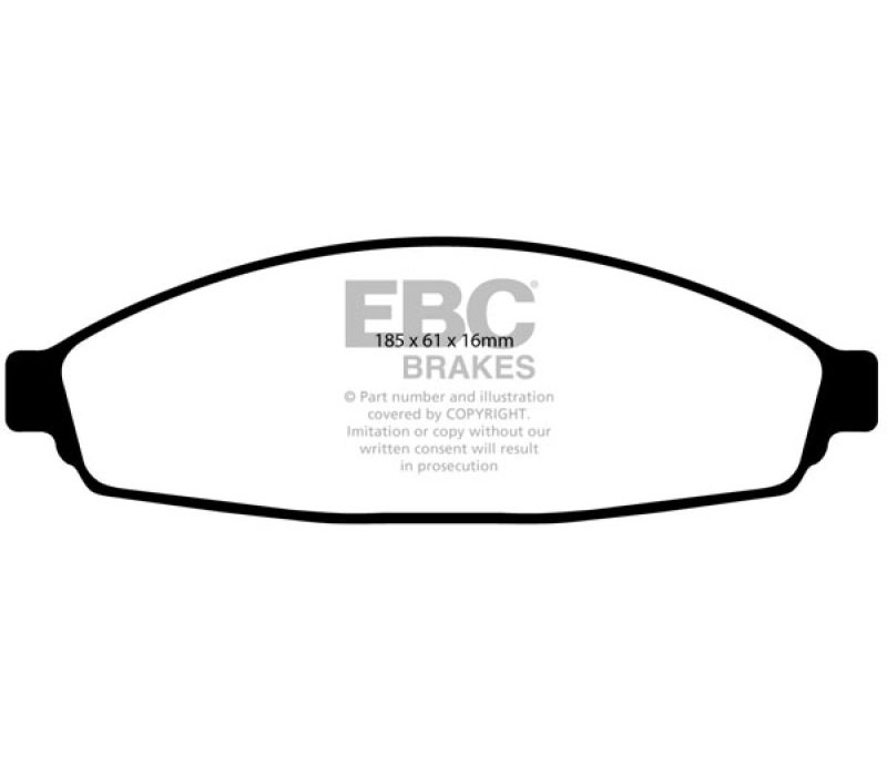 EBC dp31676c | 03+ Ford Crown Victoria 4.6 Redstuff Front Brake Pads; 2003-2023