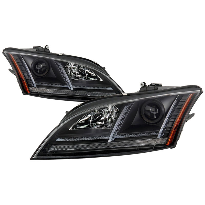 SPYDER 5086891 | Spyder 08-15 Audi TT (HID Model Only) Projector Headlights - Sequential Signal - Black; 2008-2015