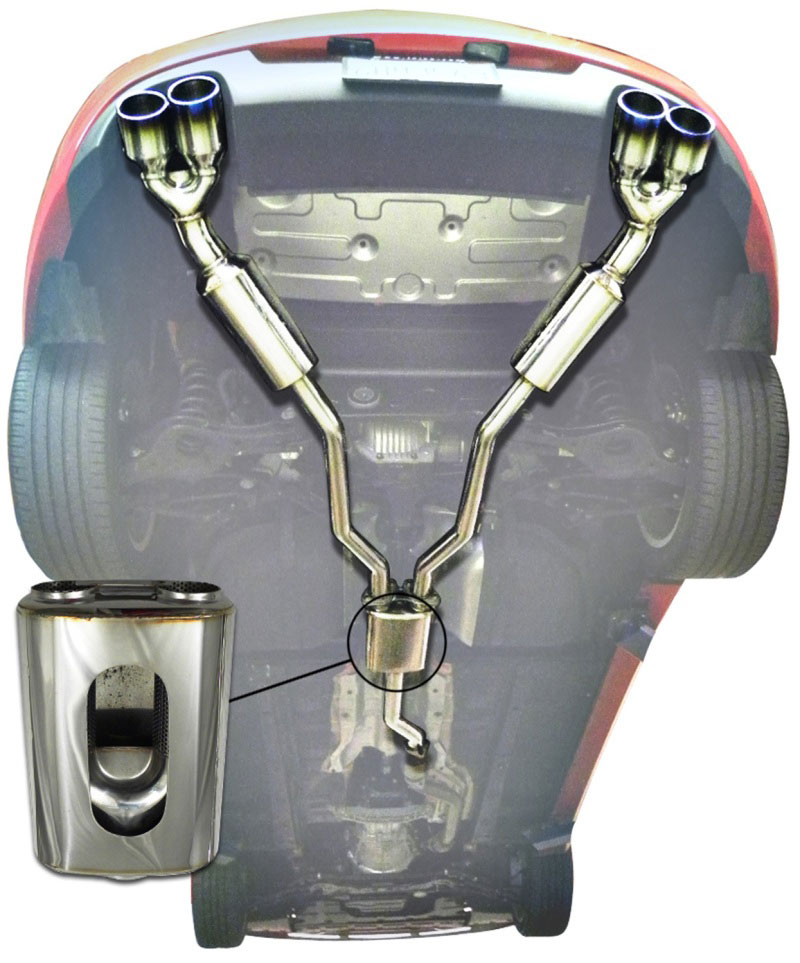 Injen SES1386TT | Hyundai Genesis Coupe 2.0L Turbo Cat-Back System with Quad Titanium tips; 2010-2013