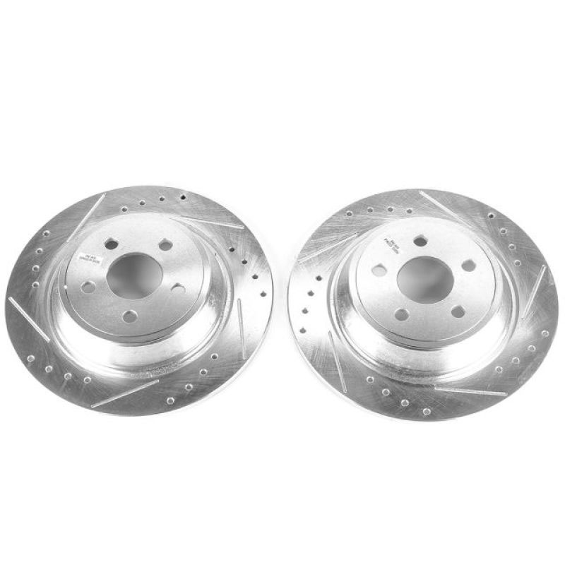 PowerStop ar85174xpr | Power Stop 15-19 Ford Edge Rear Evolution Drilled & Slotted Rotors - Pair; 2015-2019