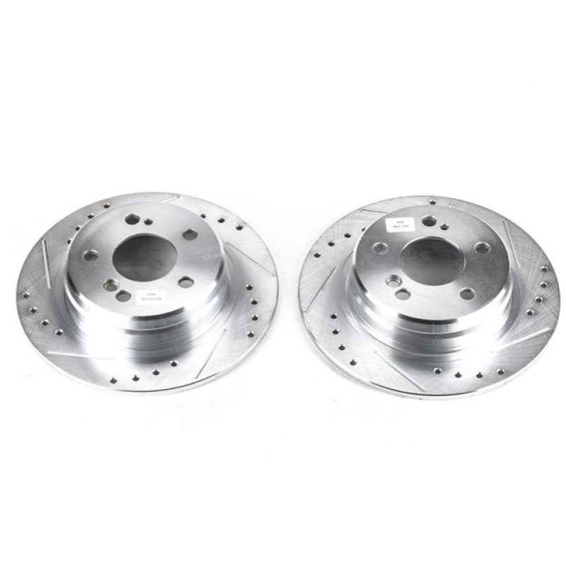 PowerStop ebr417xpr | Power Stop 90-93 Mercedes-Benz 300SL Rear Evolution Drilled & Slotted Rotors - Pair; 1990-1993