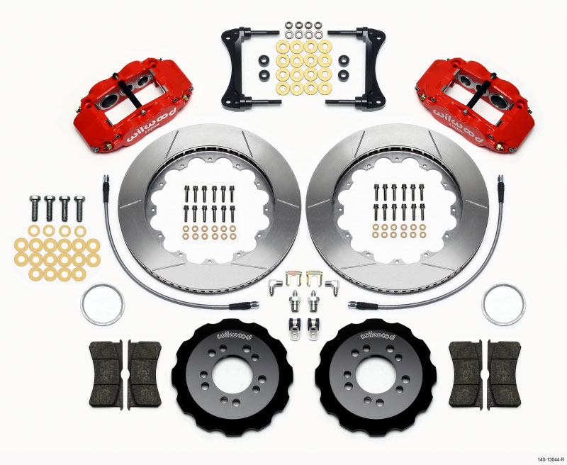 Wilwood 140-13044-r | Narrow Superlite 6R Front Hat Kit 14.00in Red 2008-up Hyundai Genesis Coupe w/Lines; 2008-2021