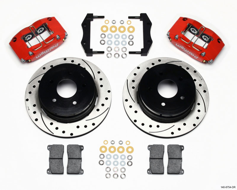 Wilwood 140-8754-dr | Dynapro Radial Rear Kit 12.19in Drilled Red 2004-2006 Pontiac GTO; 2004-2006