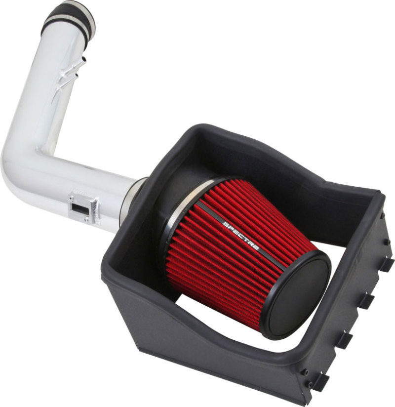 Spectre 9001 | 11-14 Ford F250/350 V8-6.2L F/I Air Intake Kit - Polished w/Red Filter; 2011-2014