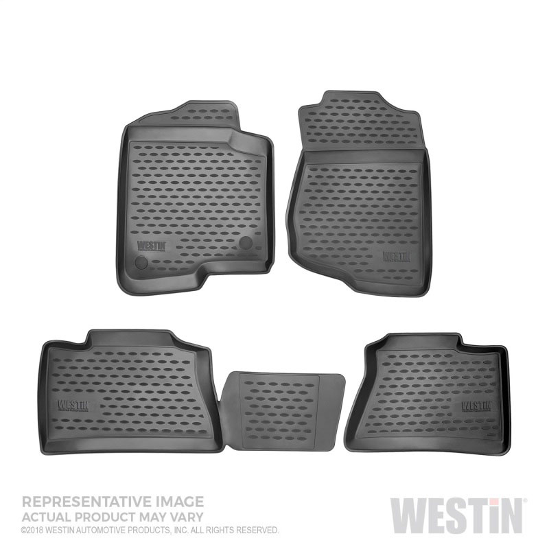 Westin 74-15-51021 | 2016-2018 Honda Pilot (5 passenger) Profile Floor Liners 4pc - Black; 2016-2018