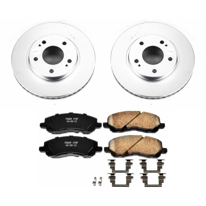 PowerStop crk1678 | Power Stop 01-05 Chrysler Sebring Front Z17 Evolution Geomet Coated Brake Kit; 2001-2005