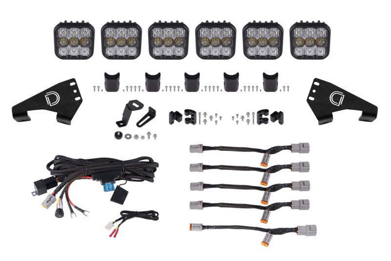 Diode Dynamics dd7632 | 20-Present Polaris RZR SS5 Pro CrossLink Roof - White Combo Lightbar Kit; 2020-2023