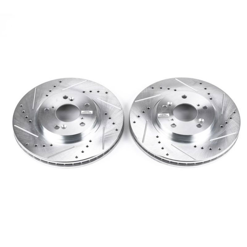 PowerStop jbr923xpr | Power Stop 01-03 Acura CL Front Evolution Drilled & Slotted Rotors - Pair; 2001-2003