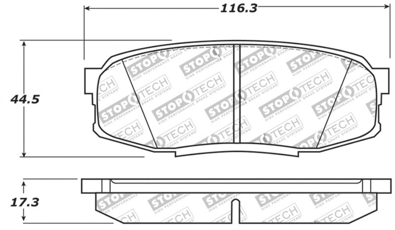 Stoptech 309.13040 | StopTech Sport Brake Pads Toyota Land Cruiser, Rear; 2008-2018