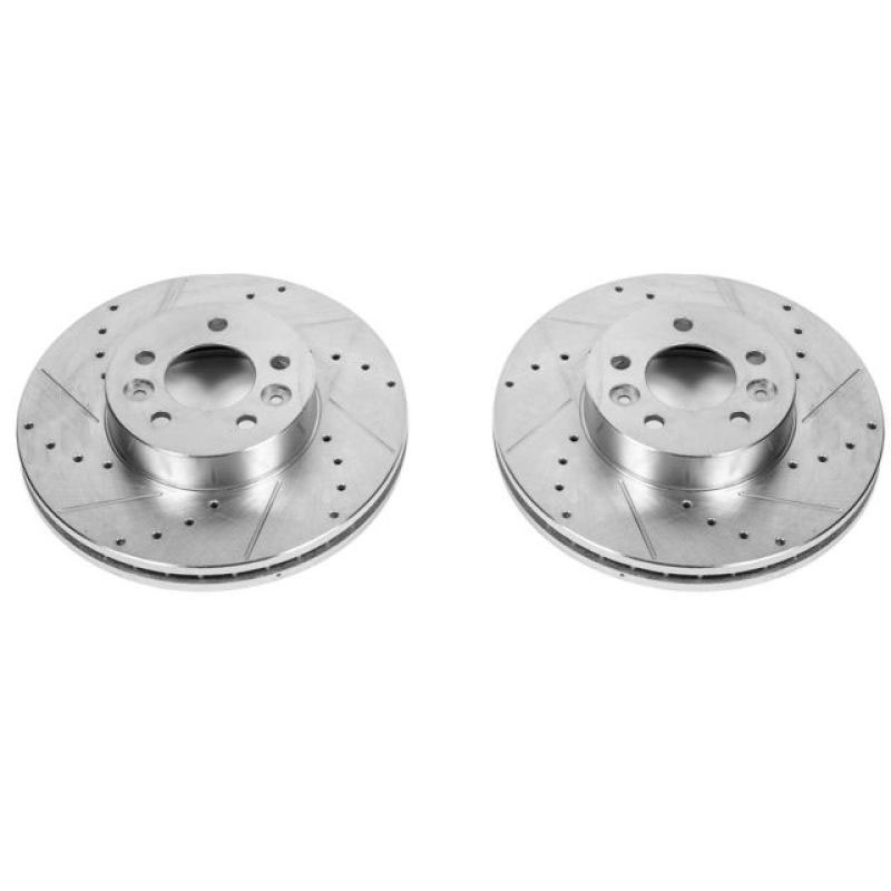 PowerStop ar8155xpr | Power Stop 98-02 Ford Crown Victoria Front Evolution Drilled & Slotted Rotors - Pair; 1998-2002