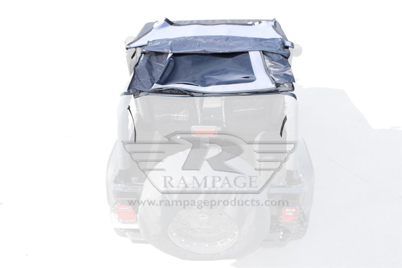 Rampage 109435 | 1992-1995 Jeep Wrangler(YJ) Frameless Soft Top Kit - Black Diamond; 1992-1995