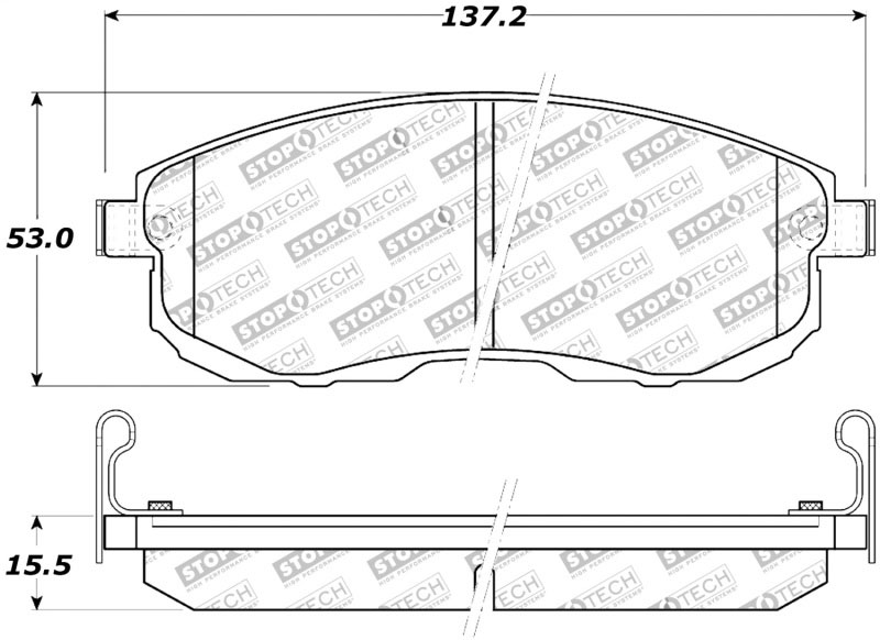 Stoptech 308.08151 | StopTech Street Brake Pads Nissan Cube, Front; 2009-2014