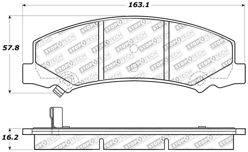 Stoptech 309.11590 | StopTech Sport Brake Pads Cadillac DTS exc Hearse & Limo, Front; 2006-2011