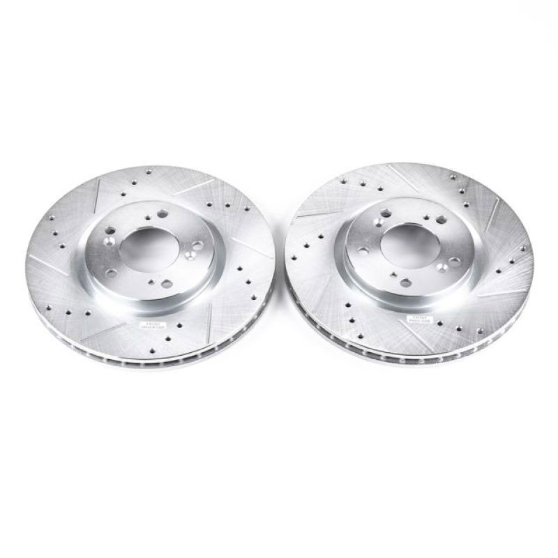 PowerStop jbr914xpr | Power Stop 00-09 Honda S2000 Front Evolution Drilled & Slotted Rotors - Pair; 2000-2009