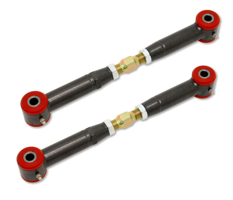 BMR Suspension TR003H | BMR Chevy SS Adjustable Toe Rod - Rear Poly Bushings Black Hammertone; 2014-2017