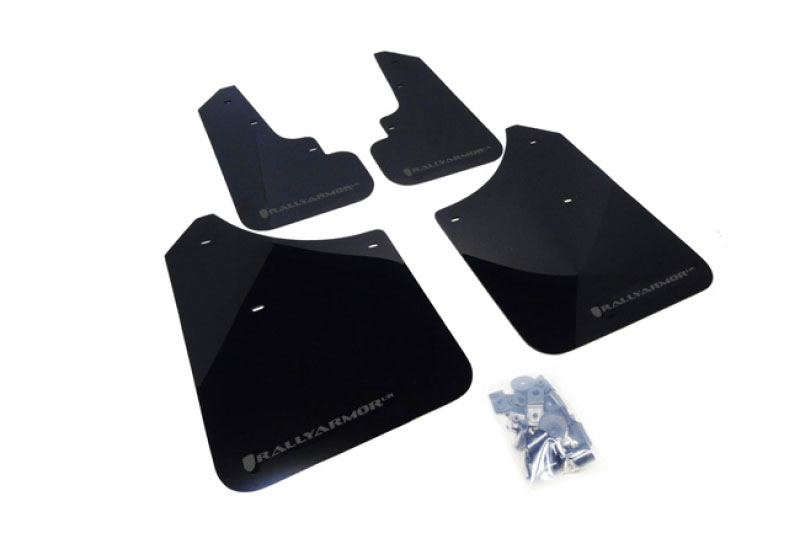 Rally Armor mf5-ur-blk/gry | 2003-2008 Subaru Forester UR Black Mud Flap w/ Grey Logo; 2003-2008