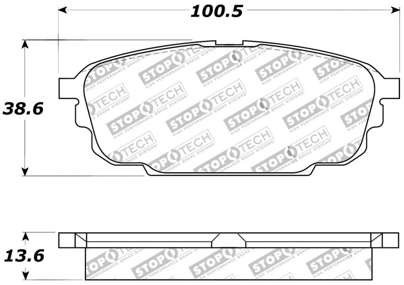 Stoptech 309.08920 | StopTech Sport Brake Pads Mazda Protege5, Rear; 2002-2003