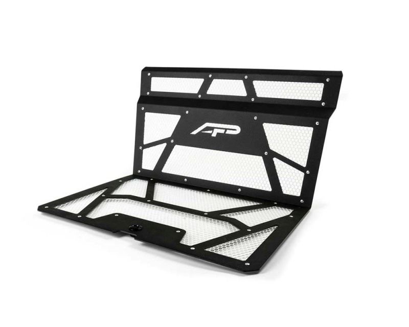 Agency Power aprzr111fmbmwht | 14-18 Polaris RZR XP 1000 / XP Turbo Vented Engine Cover - Matte Black/White Mesh; 2014-2018