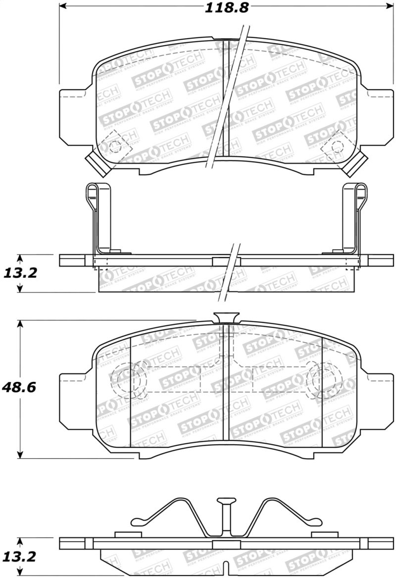 Stoptech 308.08320 | StopTech Street Brake Pads Honda Insight, Front; 2000-2006