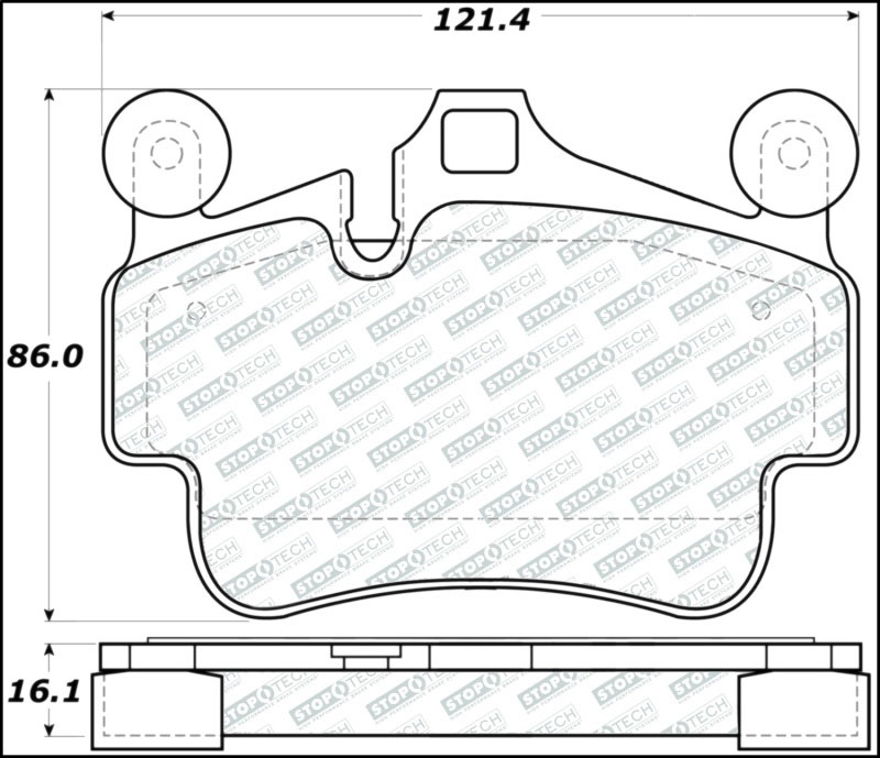 Stoptech 305.11350 | StopTech Street Select Brake Pads Porsche Cayman Iron Disc, Front; 2009-2012