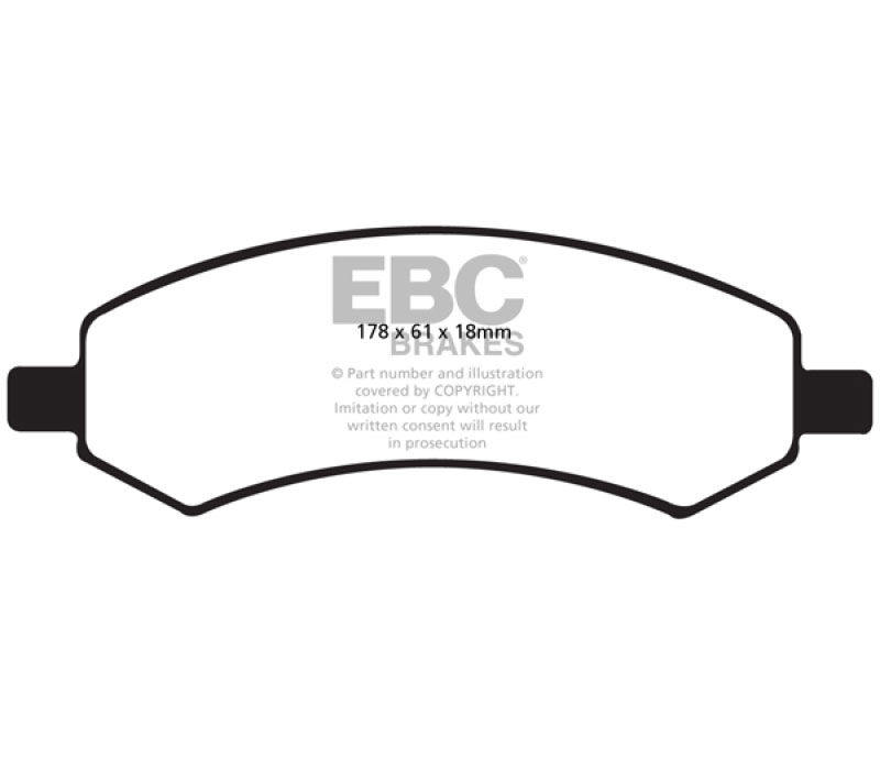 EBC ed91738 | 06-09 Chrysler Aspen 4.7 Extra Duty Front Brake Pads; 2006-2009