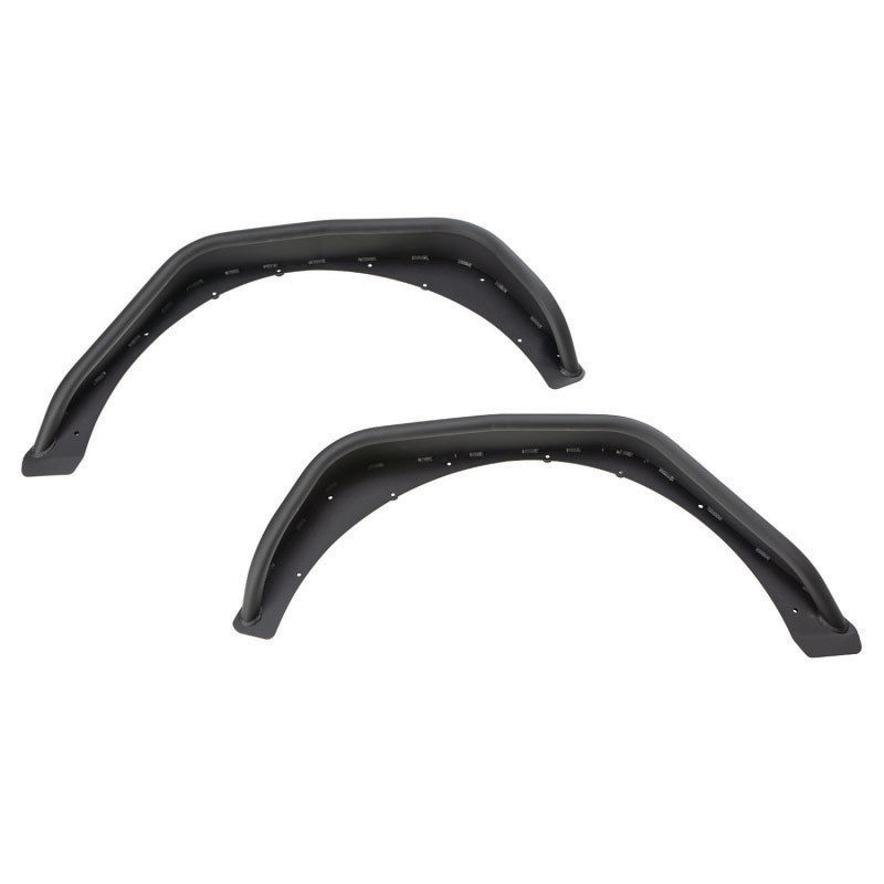 Rugged Ridge 11615.72 | HD Steel Tube Fenders Rear Pair Black 18-19 JL; 2018-2024