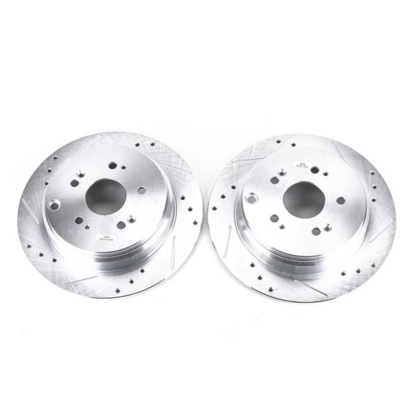 PowerStop jbr1158xpr | Power Stop 07-18 Acura RDX Rear Evolution Drilled & Slotted Rotors - Pair; 2007-2018