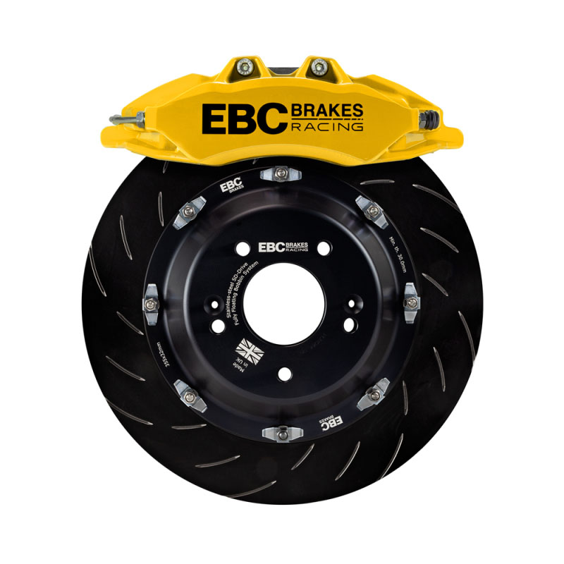 EBC bbk036yel1 | Racing 08-21 Nissan 370Z Yellow Apollo-6 Calipers 355mm Rotors Front Big Brake Kit; 2008-2021